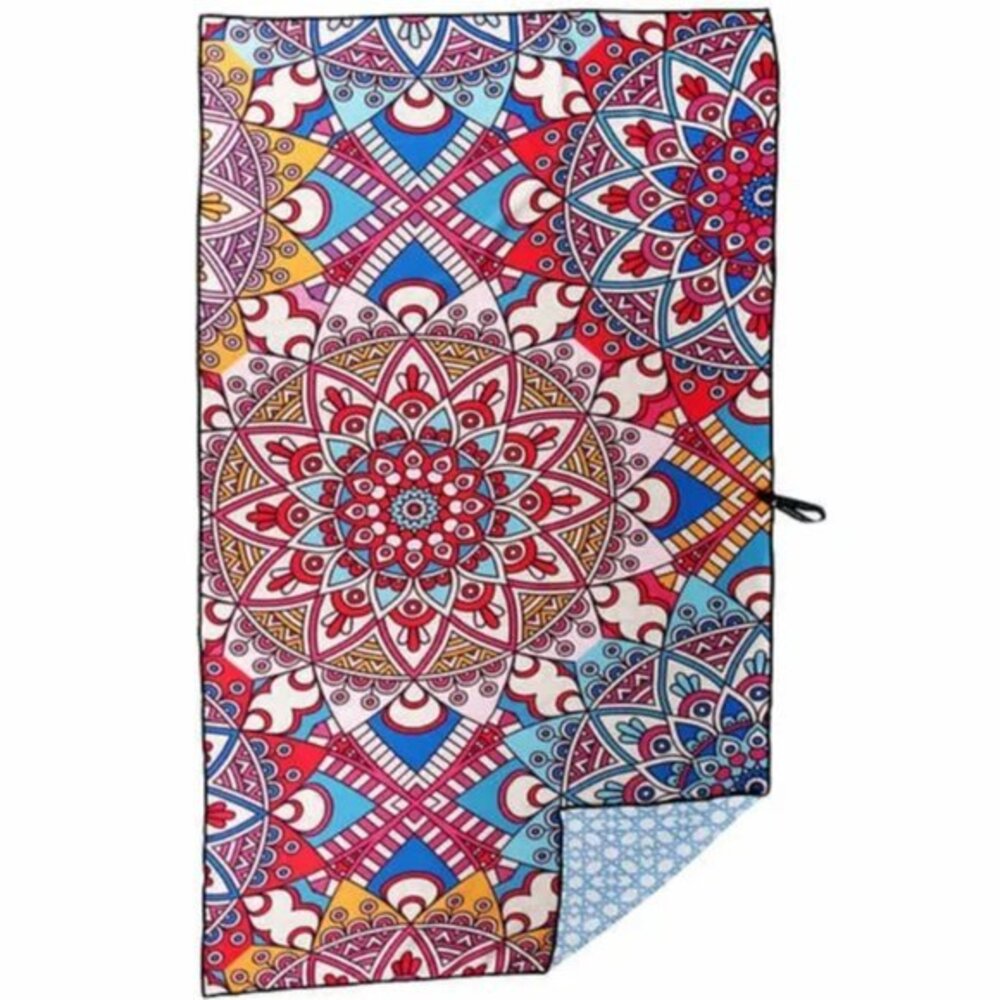 Whitley Willows Mandala Motif Packable Microfiber Travel Yoga Towel New